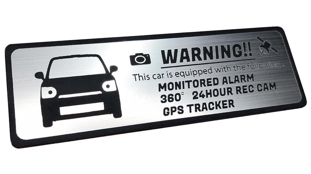 Honami Works Mira TOCOT Security Dash GPS Tracker Sticker Emblem, 24-Hour Surveillance, Cam,