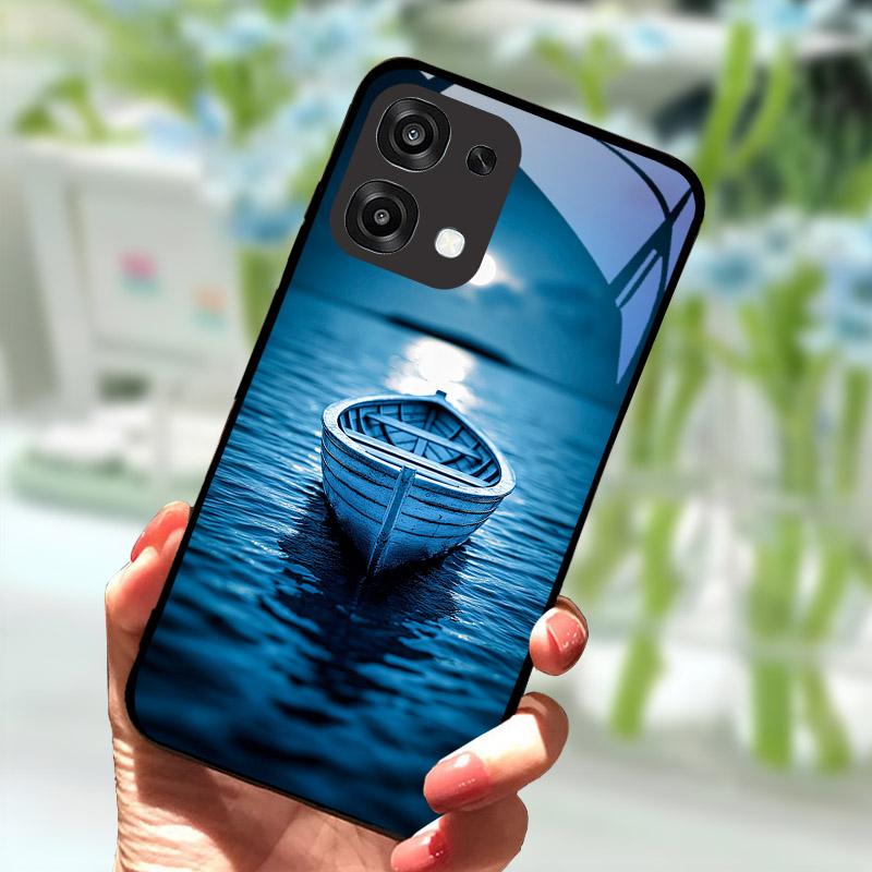 Tempered Glass Phone Case For OPPO A6 Pro A6Pro 5G CPH2781 Case Cool Fashion Painted Cover For Oppo F31 F 31 5G Back Cover Coque