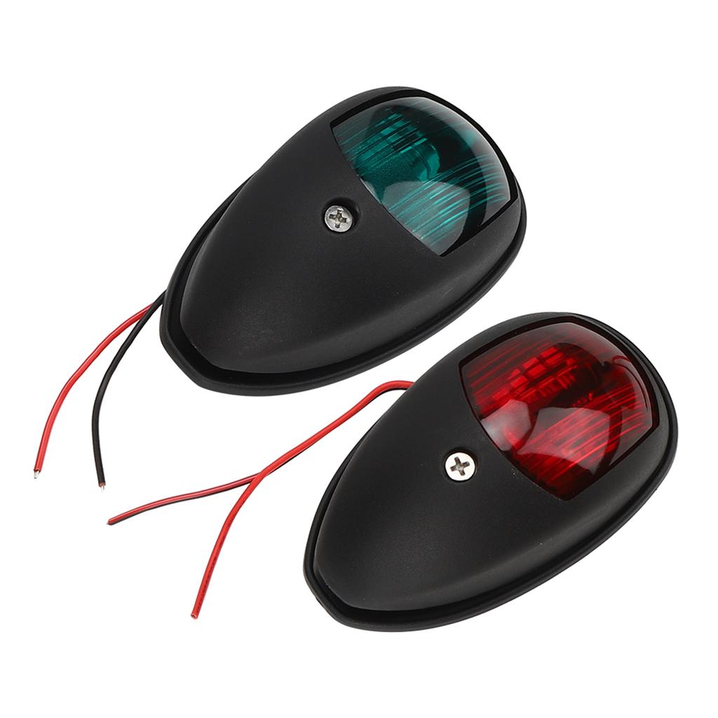 1Pair Portable Durable Yacht Navigation Light 10‑30V Wide Pressure Shipping Signal Lampblack
