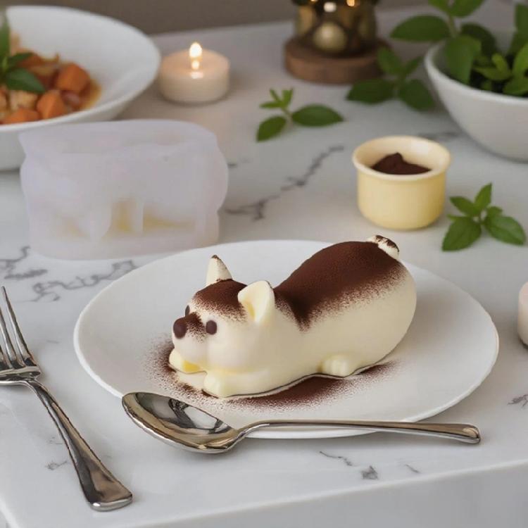 Flexible Silicone Puddings Molds With Dog Design For Chocolate Jelly Dessert Making Efficient Kitchen Baking Accessory