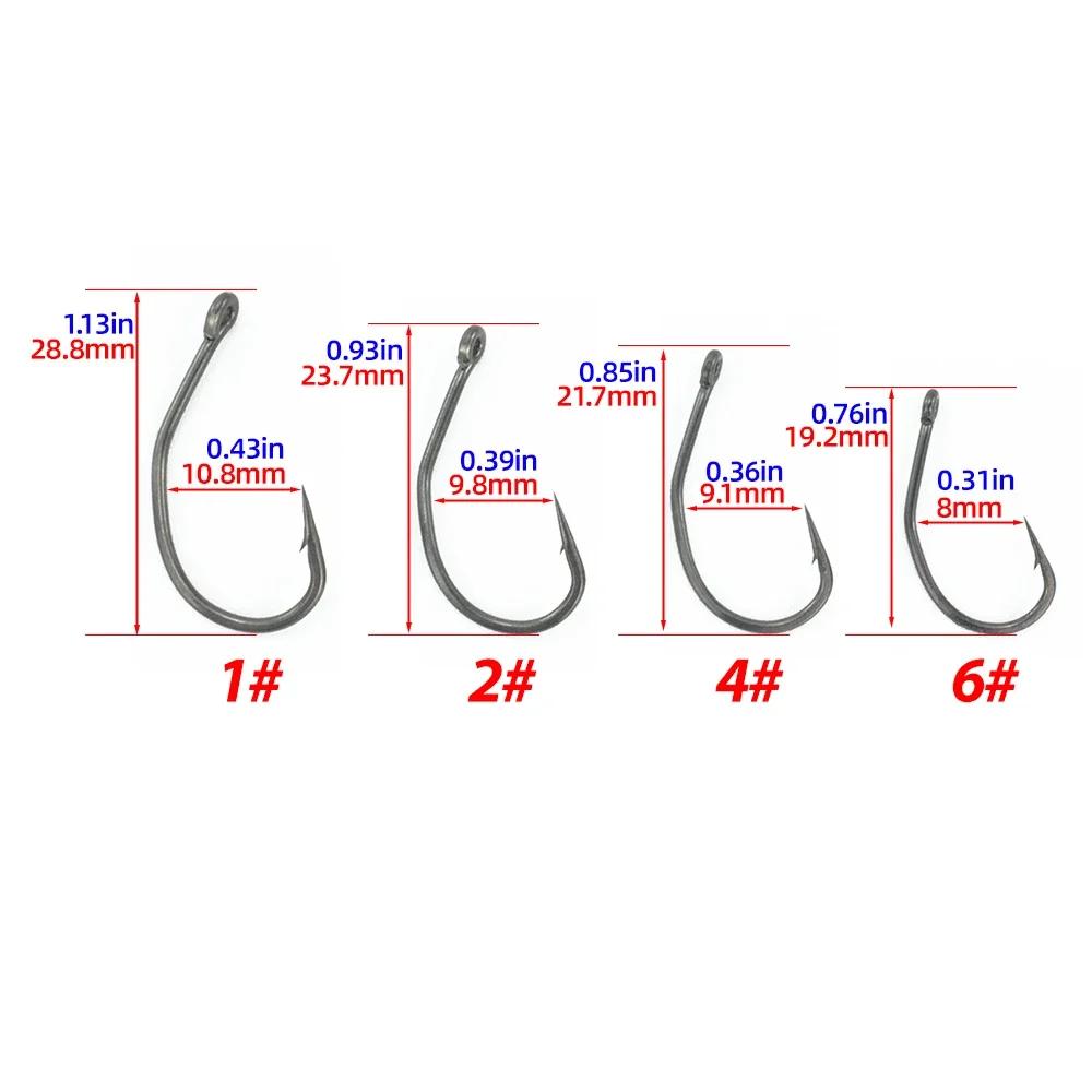 500pcs High Carbon Steel Barbed Fish Hooks PTFE Coated for Lure Fishing In Lake Model 8023-Terminal Tackle for Carp