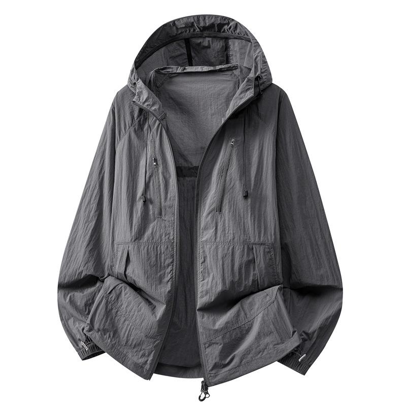 Unisex UPF50+ Ice Silk Sun Protection Hooded Jacket - Lightweight, Breathable, Summer Outerwear