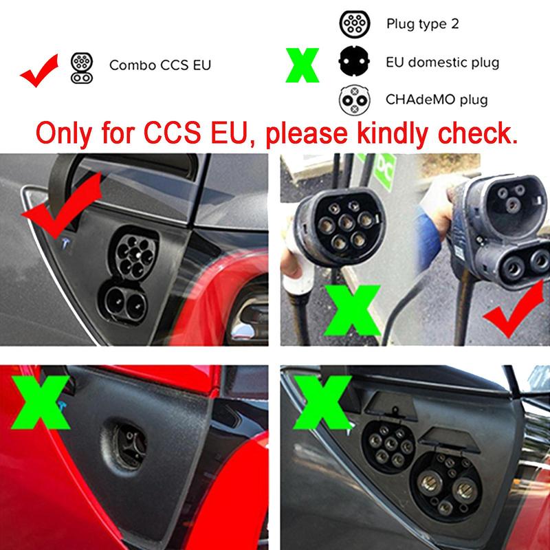 Silicone Charging Port Waterproof Dustproof Protective Cover Cap for Tesla Model 3 Accessories 2017 - 2020 Model Y EU CCS Ver
