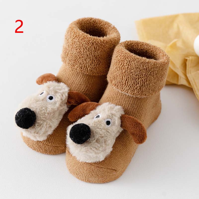 Новые осенние зимние мультяшные согревающие детские носки S0-1years old