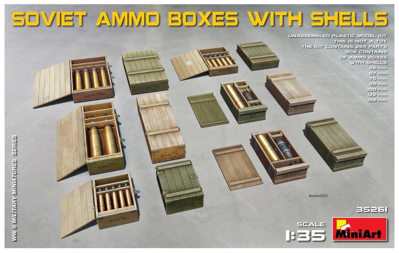 

Miniart Soviet Ammunition Set Plastic Model MA35261 1/35 Box/Cannonball