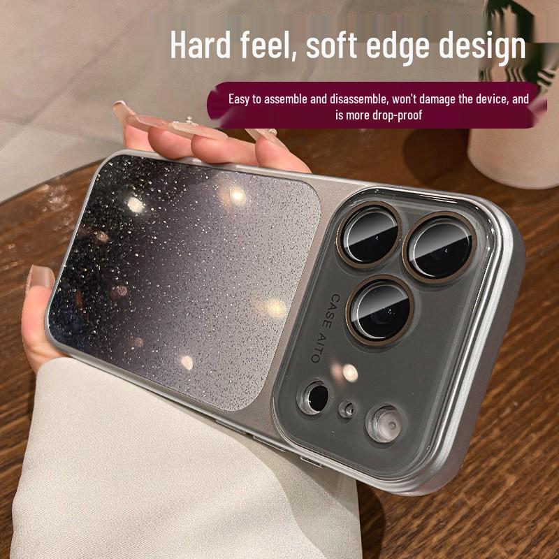 Gradient Glitter Crystal Lens iPhone 17 Pro Max Case with Apple 15 Shell