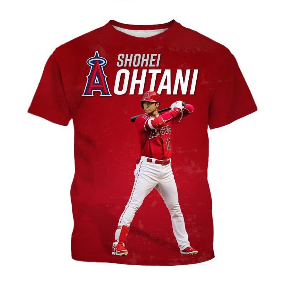 Новая модная футболка с принтом бейсбола Shohei Ohtani 3D летняя повседневная спортивная футболка унисекс с круглым вырезом и коротким рукавом 6XL серый 1255₽