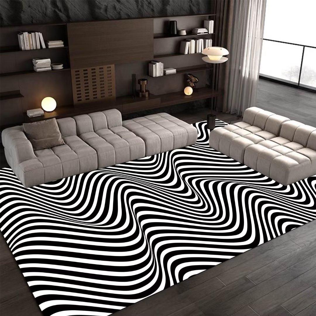 

Nordic Ins Rugs for Bedroom Covered with Large Area Carpets for Living Room Flannel Cloakroom Mat Non-slip Room Decor Rug 60x90cm