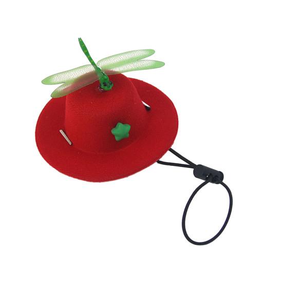 

Шляпа для питомца с магнитной насадкой в виде стрекозы для кошек и собак, регулируемая шляпа для косплея кошек, аксессуар для вечеринок в фотобудке красный