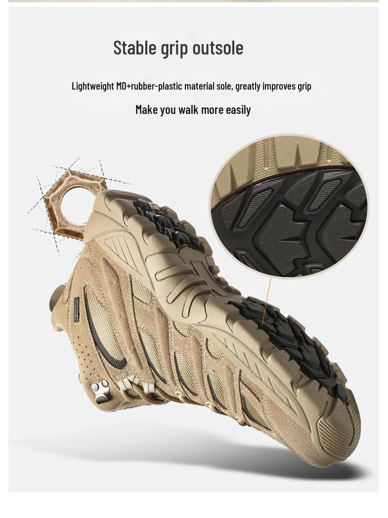 High-Top Outdoor Hiking Boots - Men's Large Size Martin Boots