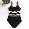 Sommer Push Up Frauen Klassische Badeanzug Hohe Taille Bikini Set Zwei Stücke Bademode Weiblichen Strand Badeanzug