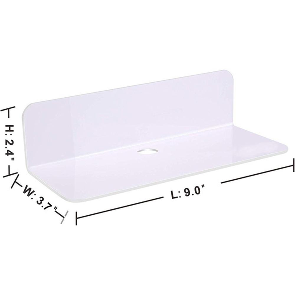 Floating Shelf For Wall Clear Wall Mount Floating Stand For Security Camera Mini Speaker In Bedroom Bathroom Kitchen Living Room