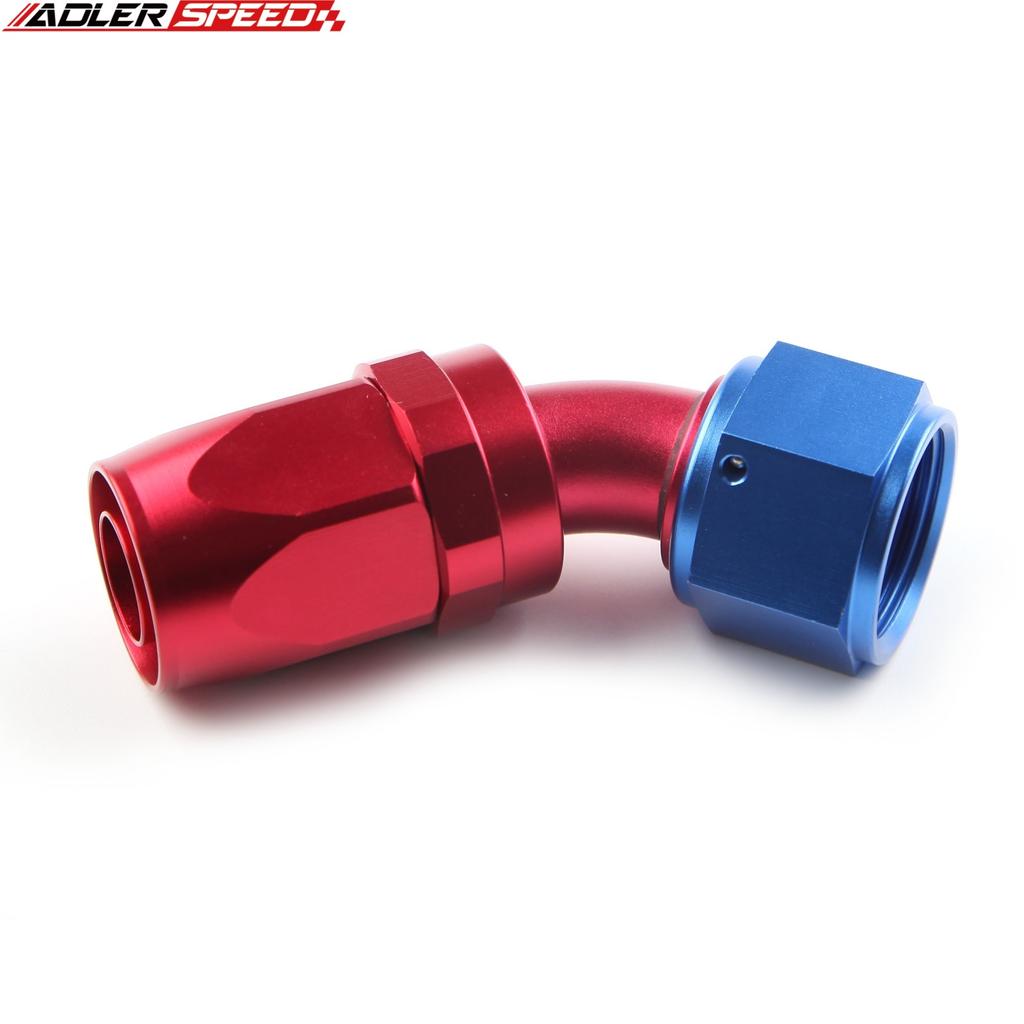 Aluminium AN Fittings Adapter Oil Fuel Reble Fitting Hose End 0/45/90/180 Degree AN20  Fuel/Swivel Hose
