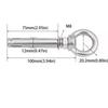 With Ring Eye Screws Silver Ring Expansion Screws  Wire Pipe Clamp