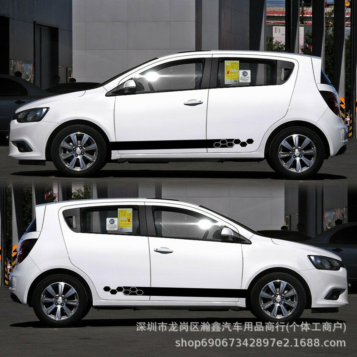 Compatible Volkswagen Side Skirt Door Sticker: Fits Polo, Golf, and UP Models - Personalized Car Modification. чёрный
