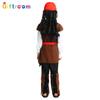 Kids Caribbean Pirate Costume For Halloween Festive Stage Performances Durable Polyester Fabric