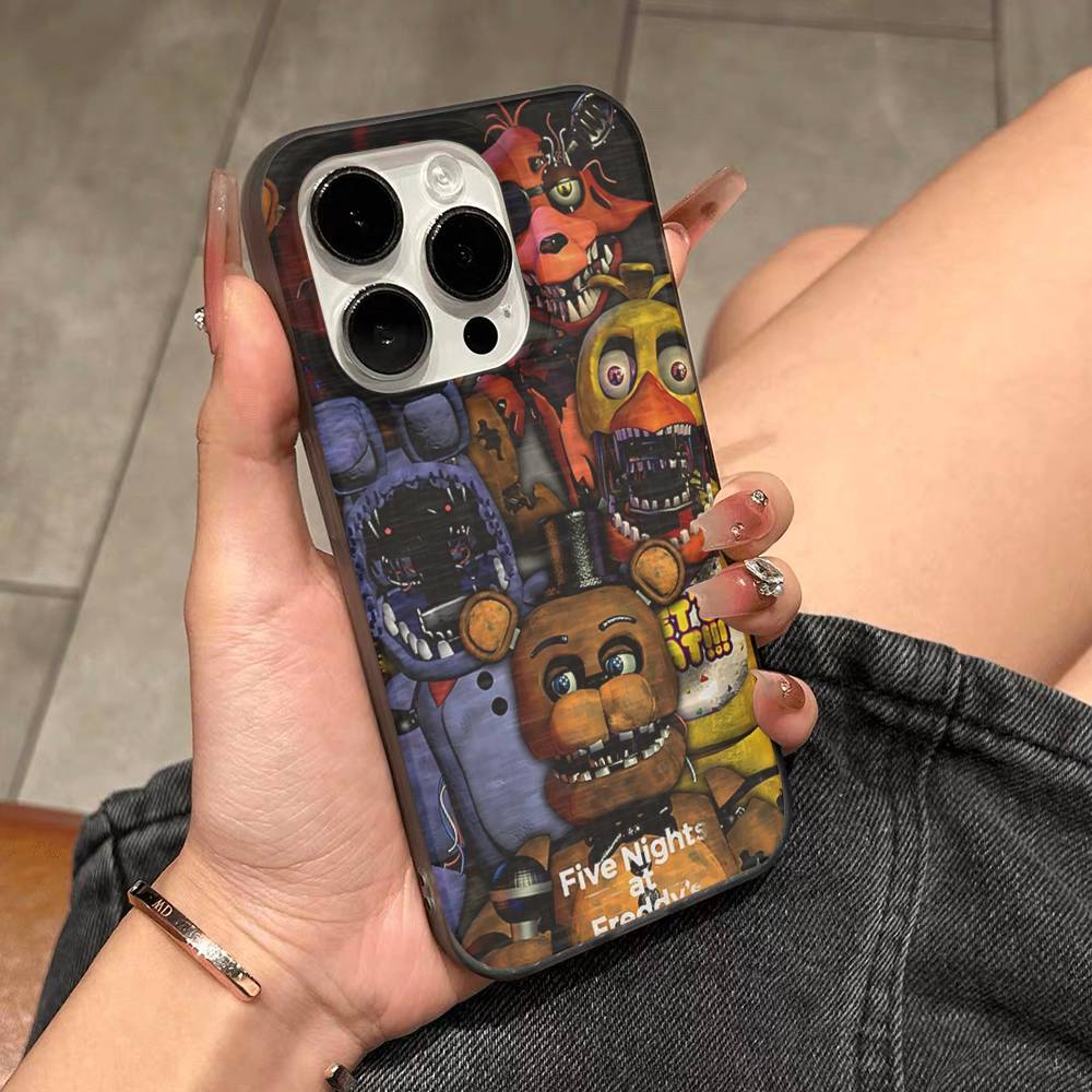 Five-Nights-At-Freddys For IPhone 17 16 15 Plus Pro Max 12 14 Plus 11 13 Wave Corrugated Stripe Funda Phone Cover
