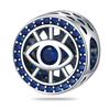 S925 Silber Böser Blick Blaue Saphir Glasperlen Tima Dekorative Stränge für die Schmuckherstellung