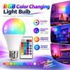 Multicolor RGB Color Changing Light Bulb Adjustable Brightness Color Changing Bulb