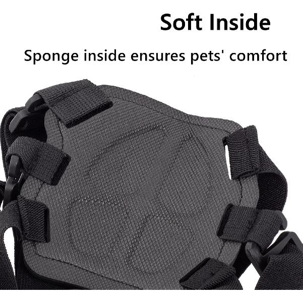 Dog Harness Mount for Gopro, Soft and Adjustable Dog Harness Vest with 2 Mouting Base Pet Chest and Back Fixation for Gopro Hero All Models, Suitable