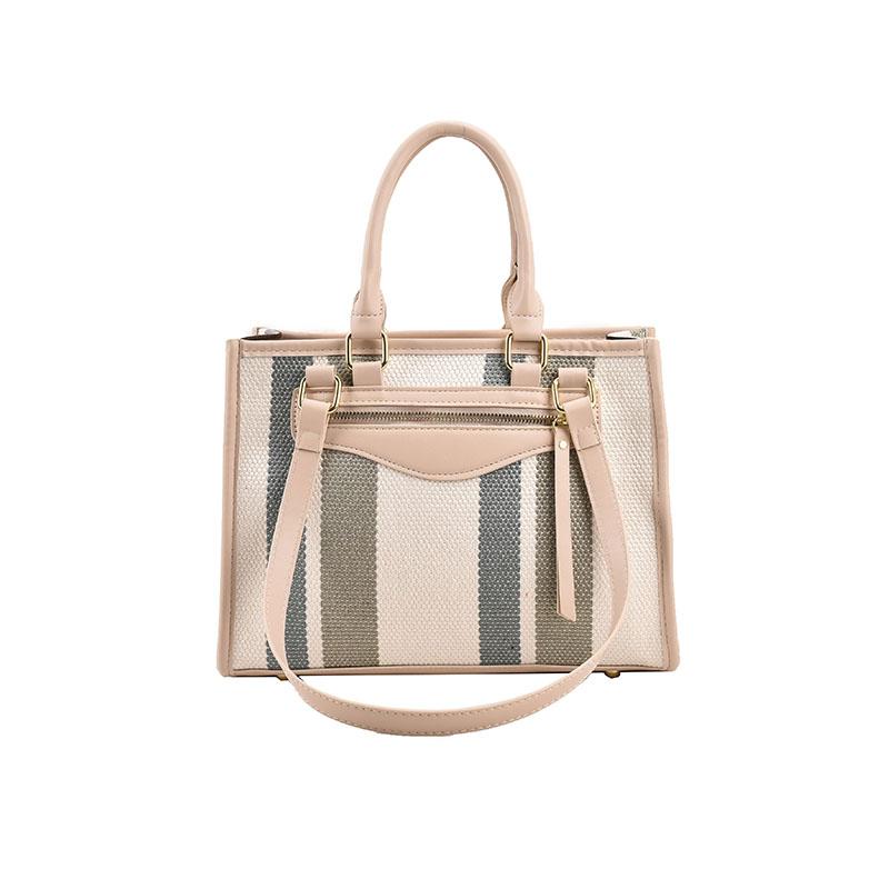 

Модные полосатые сумки-тоут для женщин, новейшая холщовая сумка через плечо, большая вместимость, сумки-шопперы, два размера, повседневные сумки