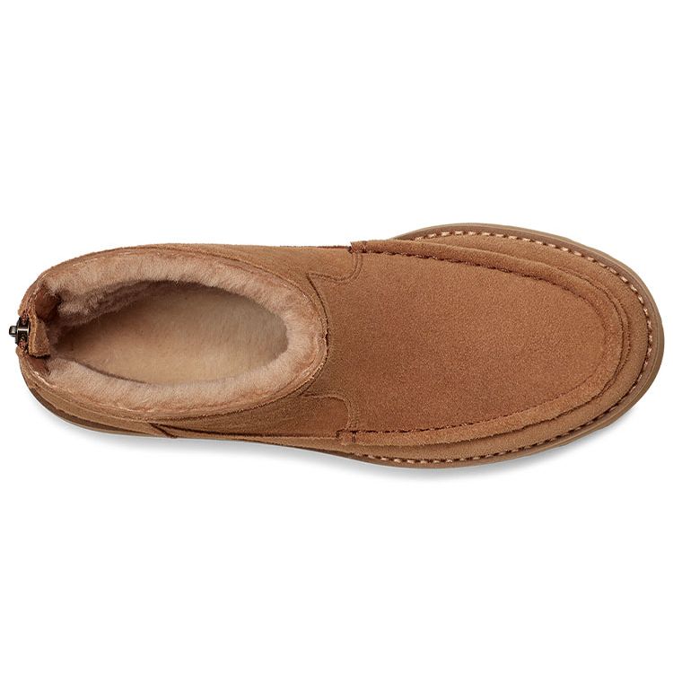 UGG Klasické kotníkové sněhule s klínkem a zipem dámské boty hnědé 1122514-CHE