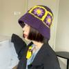 Knit Flower Bucket Hat for Woman Breathable Multi-color Weaving Wide Brim Bucket Hat Adult Teens Summer Fisherman Cap