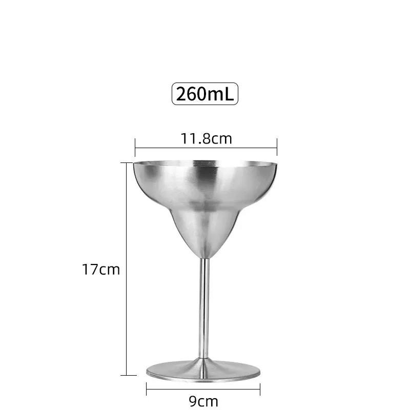 304 Stainless Steel Stemmed Cocktail & Wine Glass – Martini, Champagne, Bar Cup