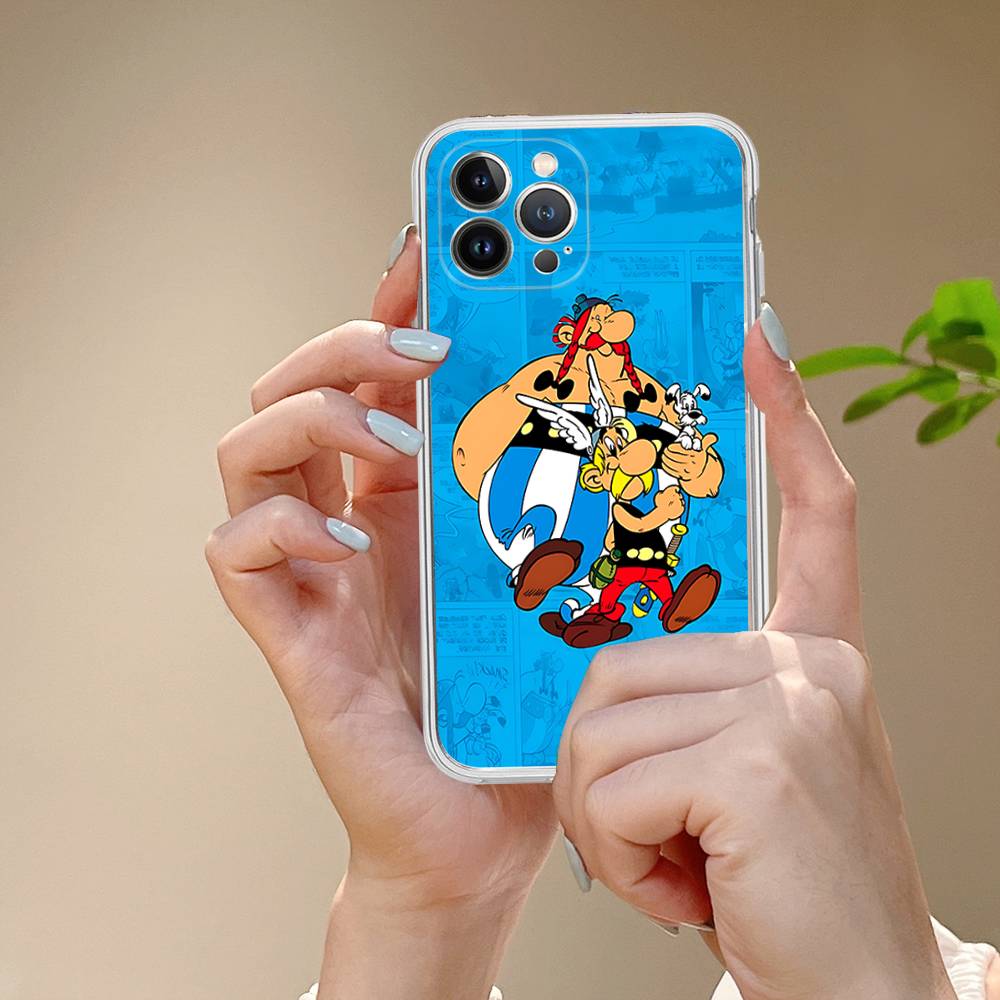 

A-Asterix Et O-Obelix M-Manga Transparent TPU Phone Case For IPhone 17 11 12 13 14 15 16 Pro Max 16 Plus Cover iPhone 12pro max