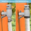 Plunger Valve with On-Off Valve Above Ground Swimming Pool Hose Adapter Plunger Valve Pipe Holder for Pool Pump System