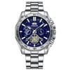 BINBOND luminous trend student watch men's tourbillon gift steel belt three eyes six needles decorative watch