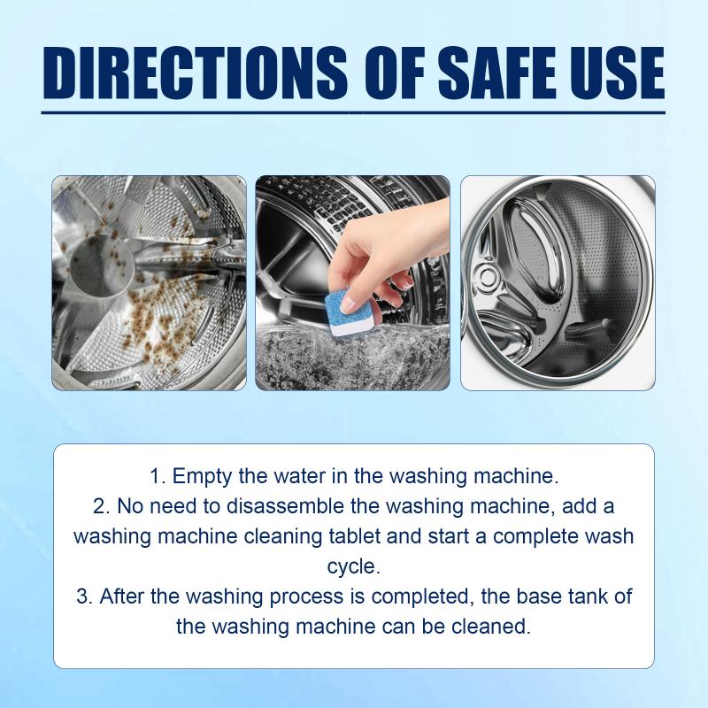 Jakehoe Washing Machine Cleaning Tablets Drum Water Tank Cleaner Remove Dirt Odor Deodorant Washing Machine Clean Tablets one size