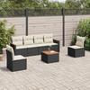 VidaXL Garden Lounge Set with Cushions 7 Pcs, Patio Sofas, Patio Furniture Set, Outdoor Furniture, Black 3258269