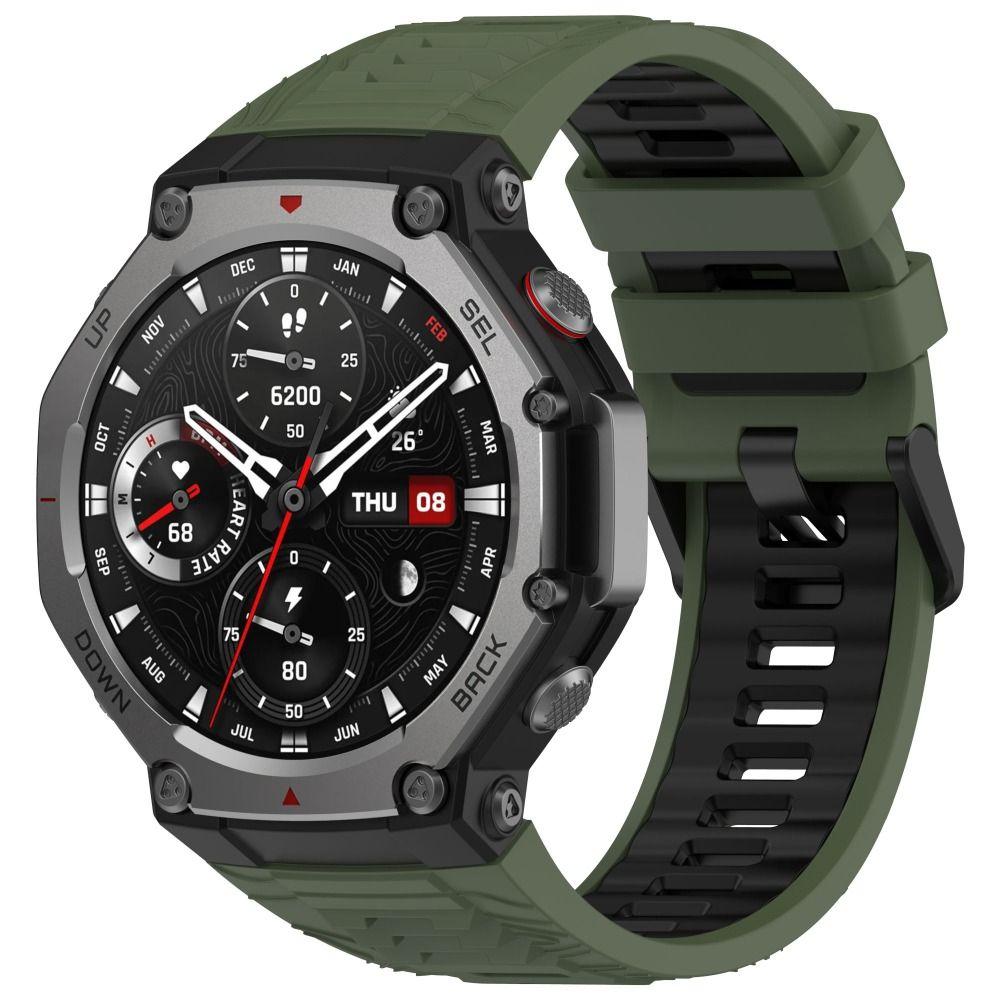 Sport Silicone Watch Strap Double Color With Tool Bracelet Replacement Smartwatch Band for Amazfit T-Rex 3 7