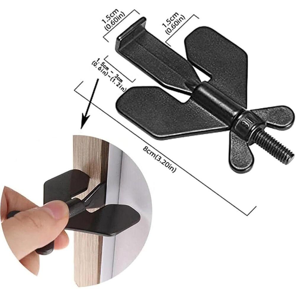 Adjustable Travel Door Lock Stainless Steel Butterfly Door Stopper Door Stopper for Travel Hotel