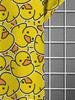 Men'S Yellow Duck Pattern Button-Up Shirt - Casual Vacation Style, Slightly Stretchy Fabric, Regular Fit - All-Over Patterned Short-Sleeve Shirt