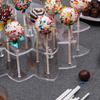 Flower-Shaped Acrylic Lollipop Display Stand: Elegant 19-Hole Storage Rack Flowery Acrylic Lollipop Display Holder 25*5cm