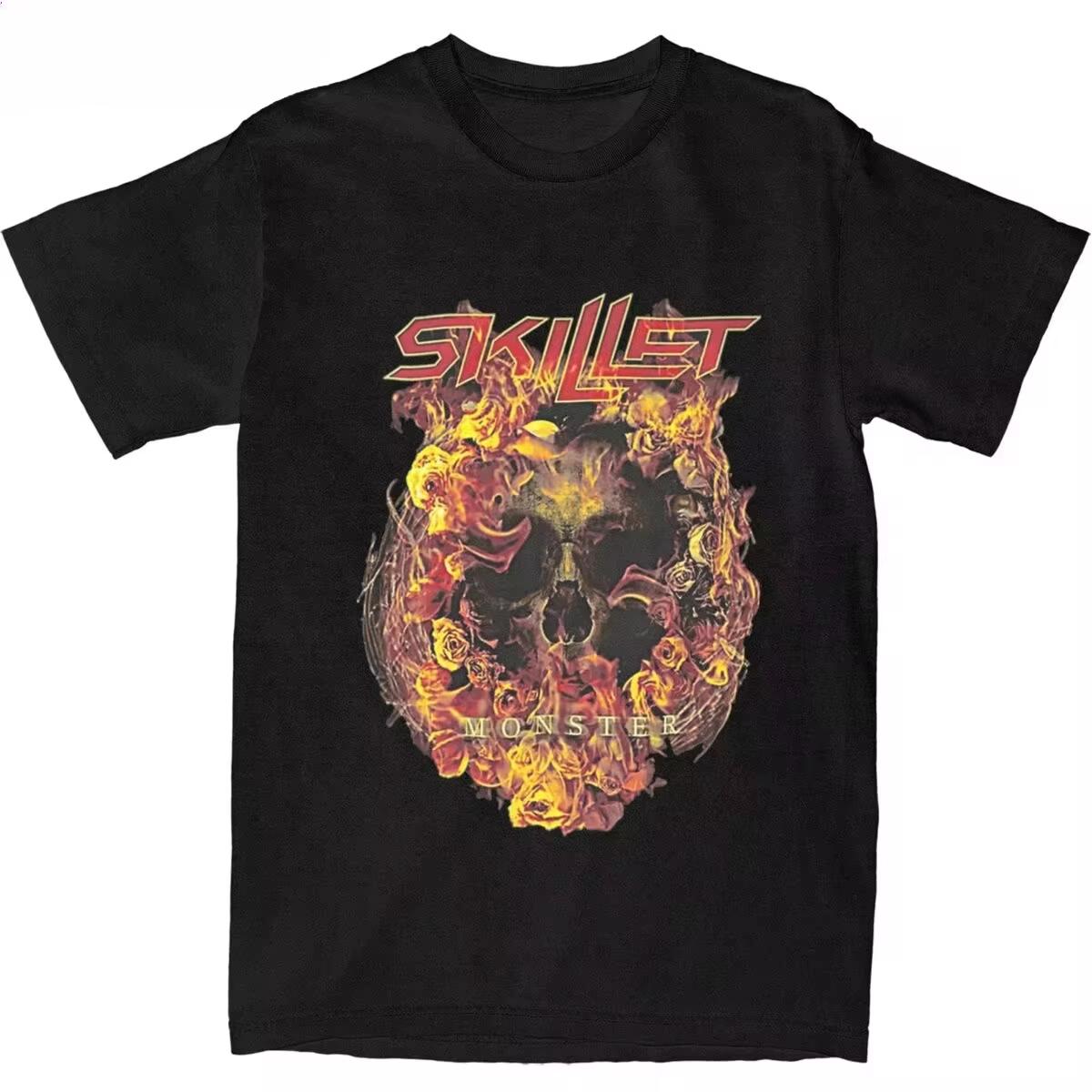 

Streetwear Band Skillet Victorious Black T Shirt Cotton Rock Men Short Sleeve Cool Tee Hip Hop Unisex Oversize Punk Harajuku Top L