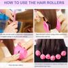 8/16 PCS Heatless Silicone Hair Rollers – Mushroom-Shaped Overnight Curlers for Sleep, No-Damage DIY Wave & Curl Set