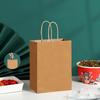 30 szt. brązowych torebek papierowych z uchwytami, małe torby papierowe na prezenty dla małych firm, torby na zakupy, upominki na przyjęcie świąteczne