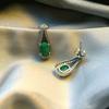 Genuine Emerald Cut Handmade Fine Silver Certified Stud Earring Jewelry For Mom