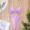 Splicing Thong Bikini Female Swimsuit Women Swimwear Two-pieces Bikini Set Bather Bathing Suit