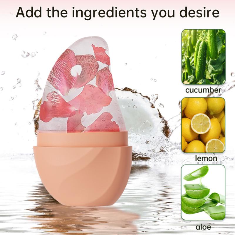 1Pcs Ice Face Roller Face Lifting Contouring Tools Mango Shape Silicone Ice Mold  Eye Facial Massager Beauty Skin Care Tools