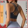 Camiseta Deportiva de Color Block con Sensación Nude Europea y Americana - Chaleco de Yoga y Fitness para Mujer con Hermoso Diseño en la Espalda