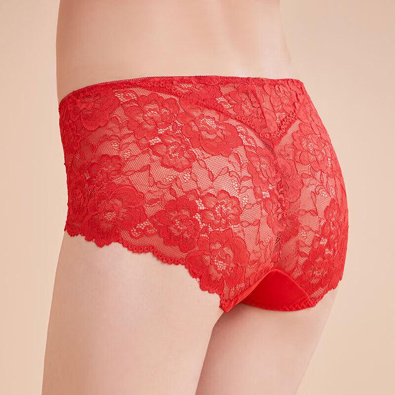 Audifen Women's Seamless Lace Mid-Waist Boy Shorts (2-Pack)