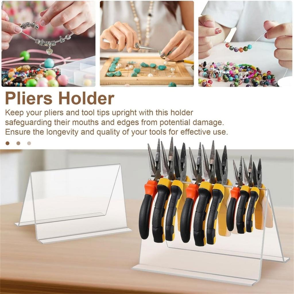 Space Saving Jewelry Tool Shelf Clear Acrylic Pliers Stand for Workshops Garages and Home Use Rusts Resistant Rack