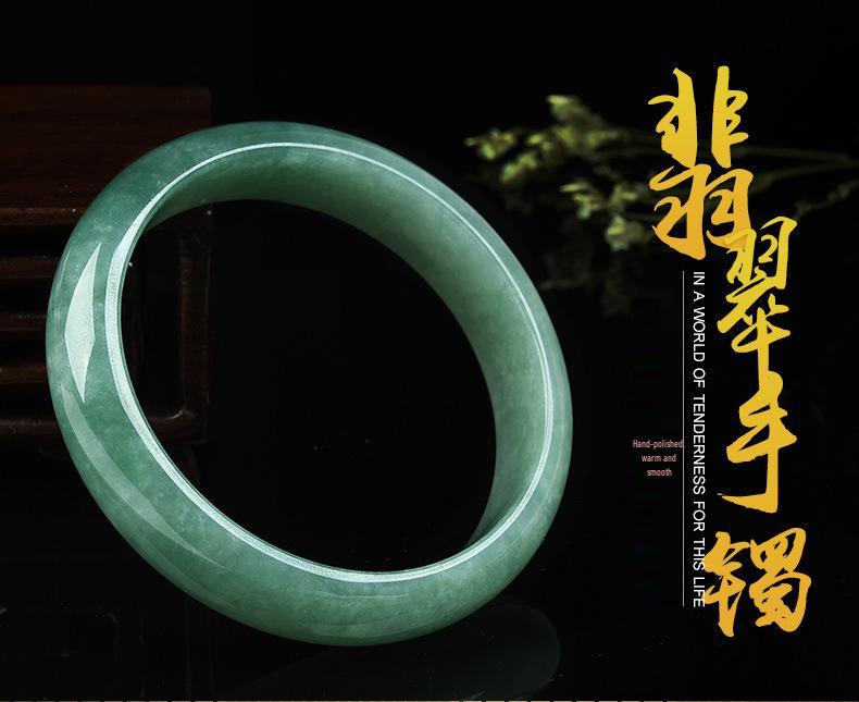 Burmese Jadeite Jade Women's Bracelet - Grade A Light Green with Certificate