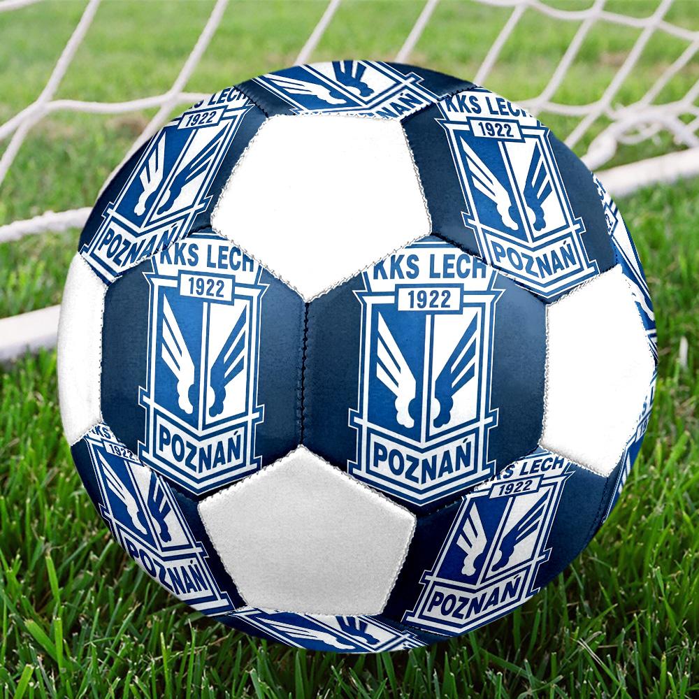 1PC Lech Poznań logo size 5 soccer ball PrahaIndoor Soccer Ball Colorful All Ages Machine Stitched PVC Competition Ready Durable High-Bounce