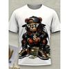 Funny Animal 3D Printing Short Sleeve Summer Outdoor Fashion Wear Tops Large Size Loose Men's T-Shirts
