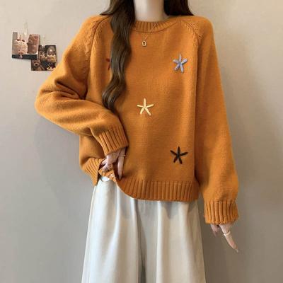 Sweater for Women Autumn Winter Thickened  Warm Knitted Stretchy Long Sleeve Oversize Tops